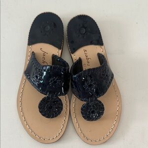 Jack Rogers Midnight Blue Thong Sandals size 13